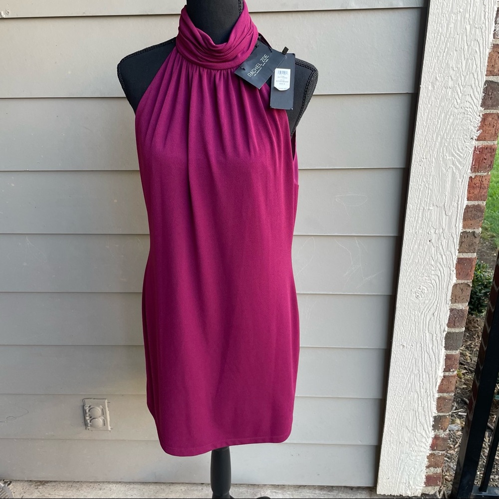 Rachel Zoe High Neck Shiley Dress (Boysenberry, 8)